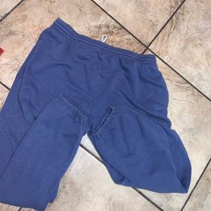 Blue sweatpants